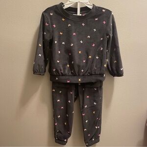Cat & Jack Velour Toddler Sweatshirt and Pants Set